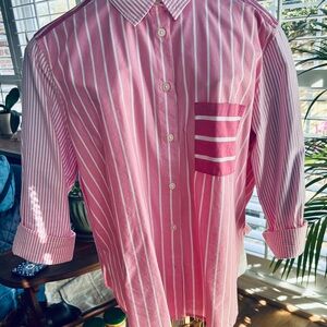 LOFT Pink Striped SHIRT